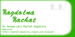 magdolna machat business card